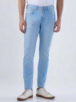 Spykar - Blue Solid/Plain Mid Waist Jeans