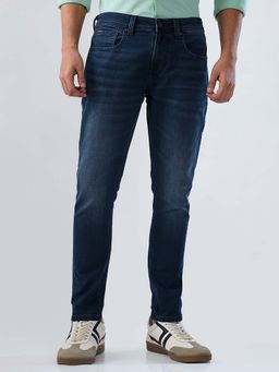 Spykar - Blue Solid/Plain Mid Waist Jeans