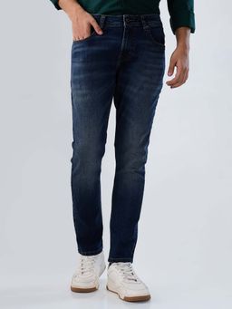 Spykar - Blue Solid/Plain Mid Waist Jeans