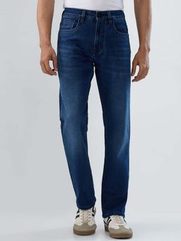 Spykar - Blue Solid/Plain Mid Waist Jeans