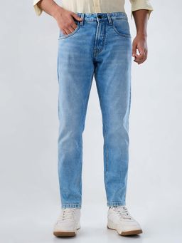 Spykar - Blue Solid/Plain Mid Waist Jeans