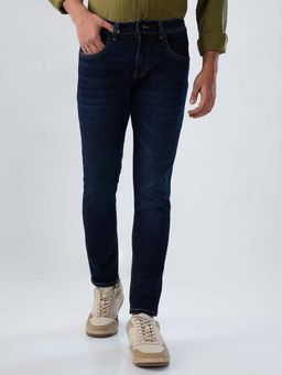 Spykar - Blue Solid/Plain Mid Waist Jeans