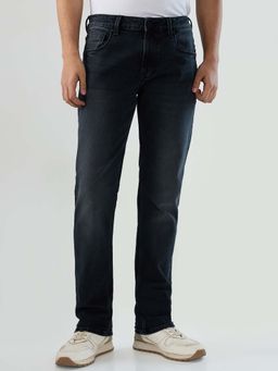 Spykar - Black Solid/Plain Mid Waist Jeans