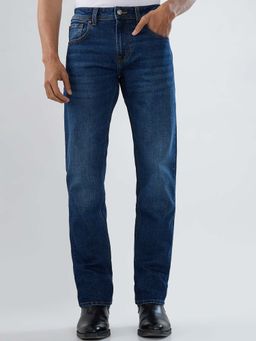 Spykar - Blue Solid/Plain Mid Waist Jeans