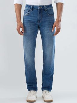 Spykar - Blue Solid/Plain Mid Waist Jeans
