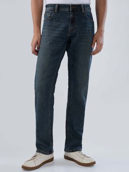 Spykar - Blue Solid/Plain Mid Waist Jeans