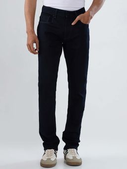 Spykar - Black Solid/Plain Mid Waist Jeans