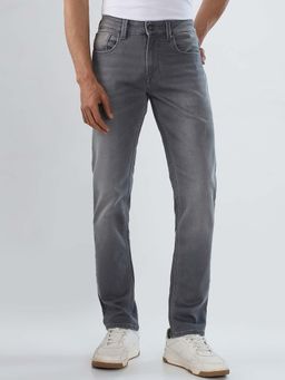 Spykar - Grey Solid/Plain Mid Waist Jeans