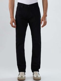 Spykar - Black Solid/Plain Mid Waist Jeans