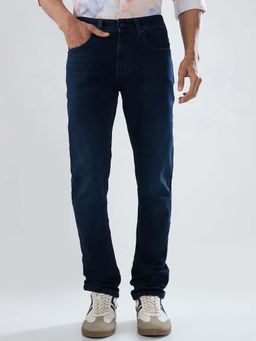 Spykar - Blue Solid/Plain Mid Waist Jeans