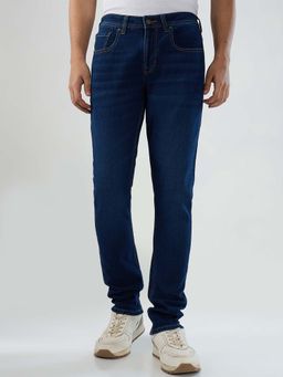 Spykar - Blue Solid/Plain Low Waist Jeans