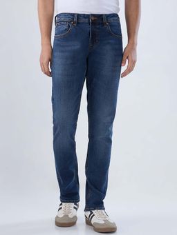 Spykar - Blue Solid/Plain Low Waist Jeans