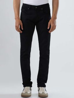 Spykar - Black Solid/Plain Low Waist Jeans