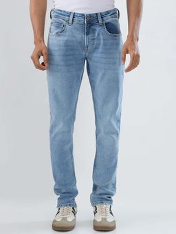 Spykar - Blue Solid/Plain Low Waist Jeans