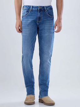 Spykar - Blue Solid/Plain Low Waist Jeans