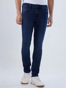 Spykar - Blue Solid/Plain Low Waist Jeans