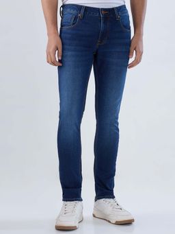 Spykar - Blue Solid/Plain Low Waist Jeans
