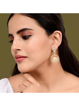 Voylla - Trendy Elegance Lightly Embellished Contemporary Drop Earrings