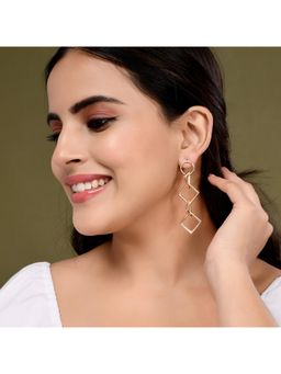Voylla - Trendy Elegance Lightly Embellished Drop Earrings