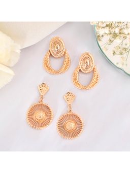 Voylla - Trendy Elegance Contemporary Design Drop Earrings Combo