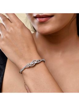 Voylla - Sparkling Elegance Celestial Petals American Diamond Adjustable Bracelet