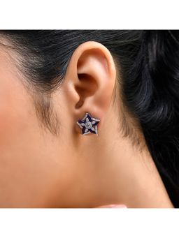 Voylla - Sparkling Essentials Purple Starlit Stud Earrings