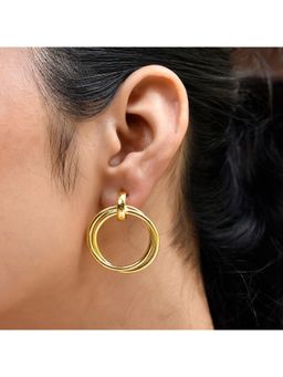 Voylla - Voyage Eternal Loop Gold Earrings