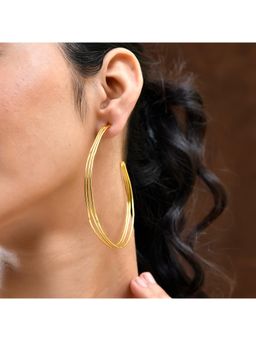 Voylla - Voyage Golden Swing Hoop Earrings