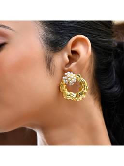 Voylla - Voyage Pearlescent Gold Earrings