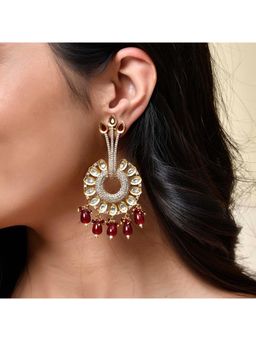 Voylla - Kundan Opulence Regal Plumage Kundan Earrings
