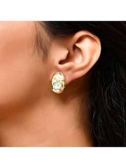 Voylla - Blossom Daylight Golden Drop Earrings