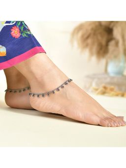 Voylla - Antique Essentials Meera's Melody Oxidised Anklets