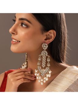 Voylla - Gold Opulence Royal Adah Chaand Bali Earrings