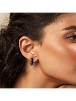 Voylla - Madhubani Pakhi Oxidised Enamel Earrings