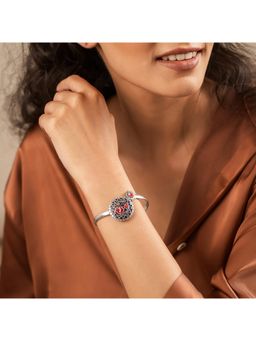 Voylla - Madhubani Pakhi Phool Oxidised Enamel Adjustable Bracelet
