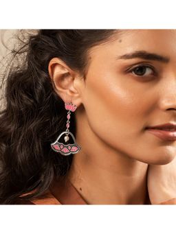 Voylla - Madhubani Phulkari Fables Oxidised Enamel Earrings