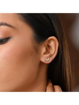 Voylla - Endless Love Duo Gleam Little Heart Sterling Silver Stud Earrings