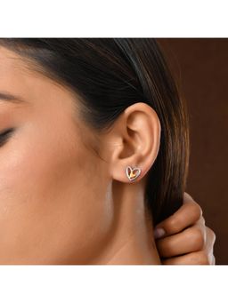 Voylla - Endless Love Duo Gleam Hearts In Harmony Sterling Silver Stud Earrings