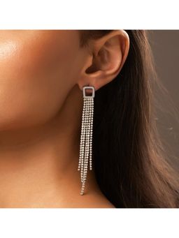 Voylla - Korean Bling Crystal Rush Dangler Earrings