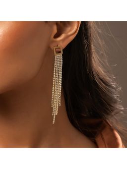 Voylla - Korean Bling Golden Rush Dangler Earrings