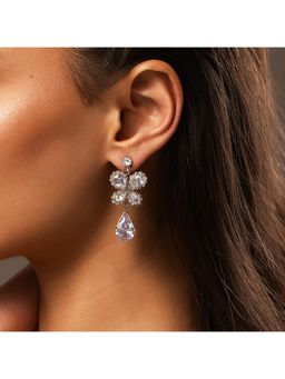 Voylla - Korean Bling Crystal Flutter Dangler Earrings