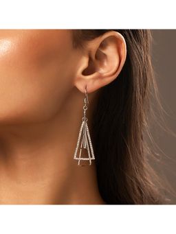 Voylla - Korean Bling Urban Edge Geometric Earrings