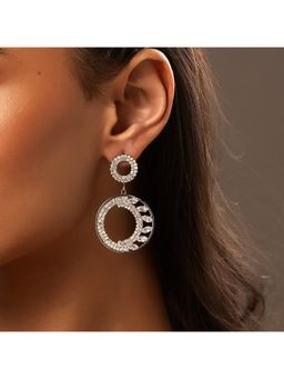 Voylla - Korean Bling Crystal Halo Earrings