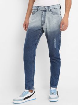 Campus Sutra - Men's Blue Contrast Ombre Denim Jeans
