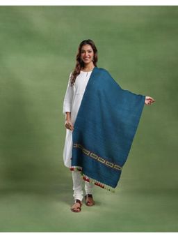 Fabindia - Teal Wool Blend Stole