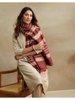 Fabindia - Maroon Silk Stole