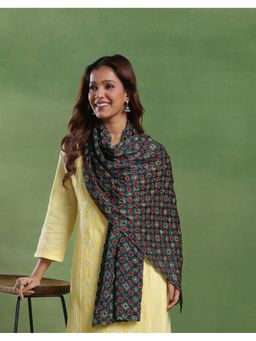 Fabindia - Indigo Viscose Hand Block Printed Stole