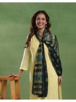 Fabindia - Indigo Viscose Hand Block Printed Stole