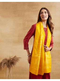 Fabindia - Yellow Silk Tie & Dye Stole
