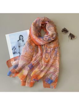 CrossKulture - Women Printed Scarf - Orange